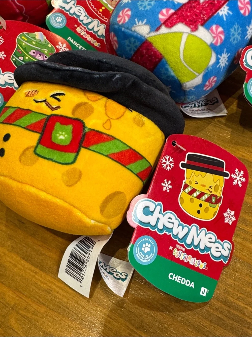 ChewMees by Squishmallows - Festive Holiday Plush Dog Toys - set of 4